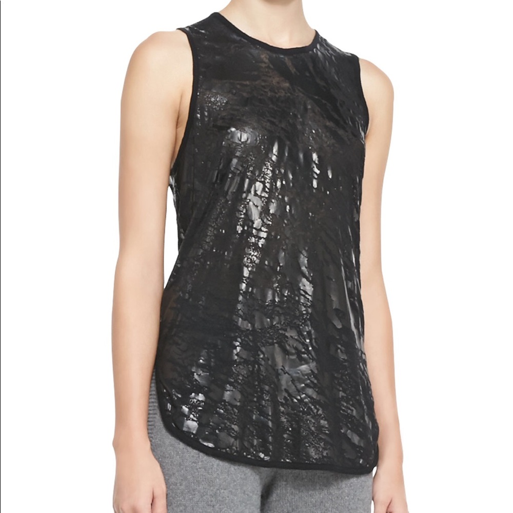 rag & bone Wyeth Crackled Solid Trim Tank